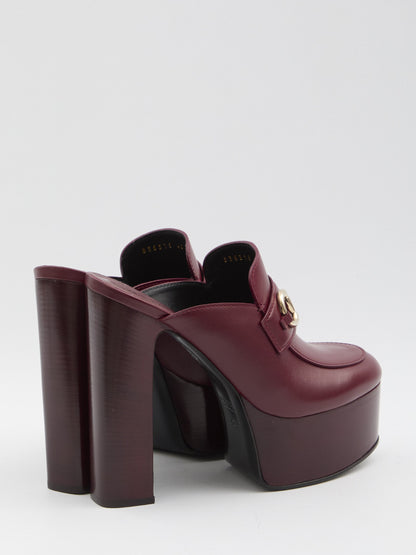 Platform mules with Horsebit