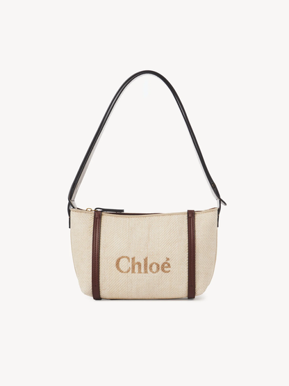 Carry shoulder bag in raffia