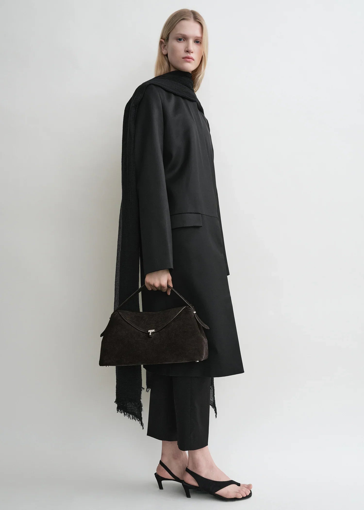 T-Lock Suede Top Handle Espresso