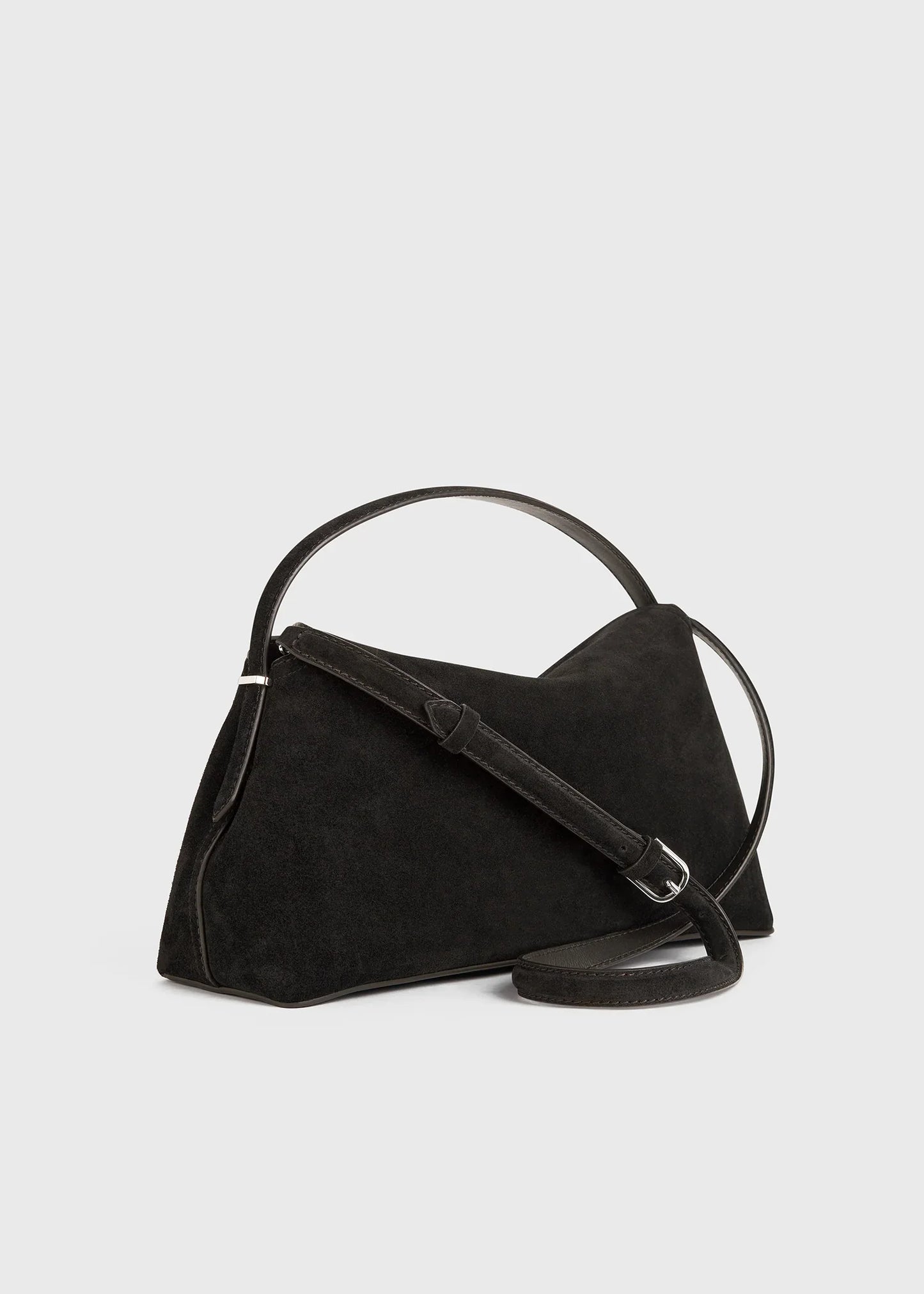 Asa superior de ante con cierre en T, color espresso 