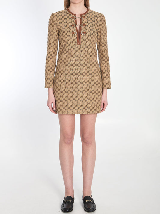 GG mini dress with Horsebit