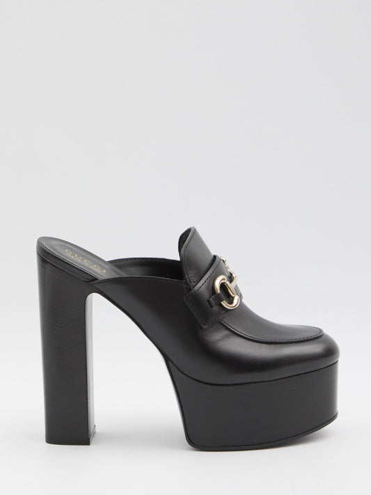 Platform mules with Horsebit