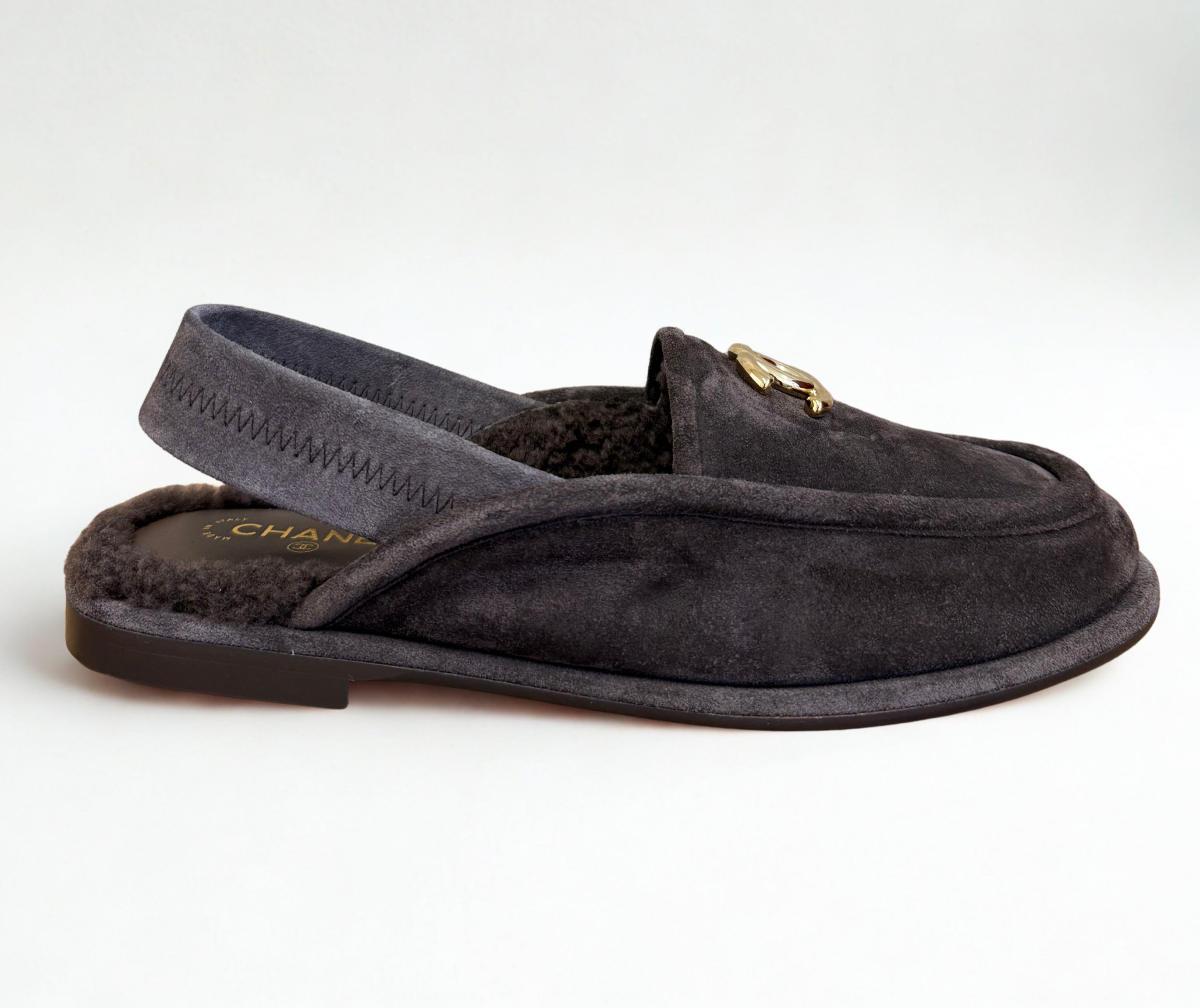 Chanel Slingback Dark Brown 36.5