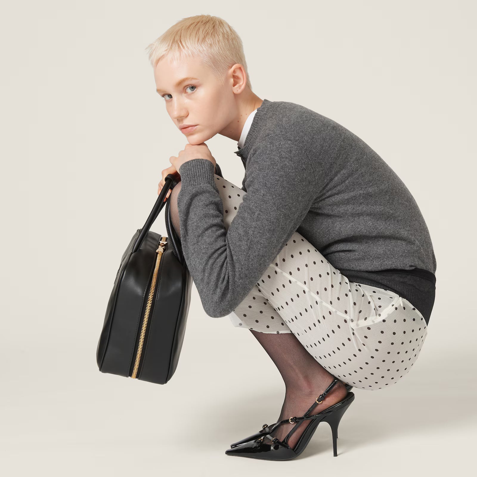 Patent Leather Slingbacks With Buckles