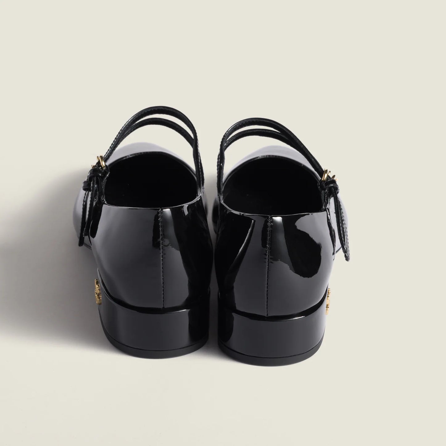 Patent Leather Slingback Pumps With Buckles