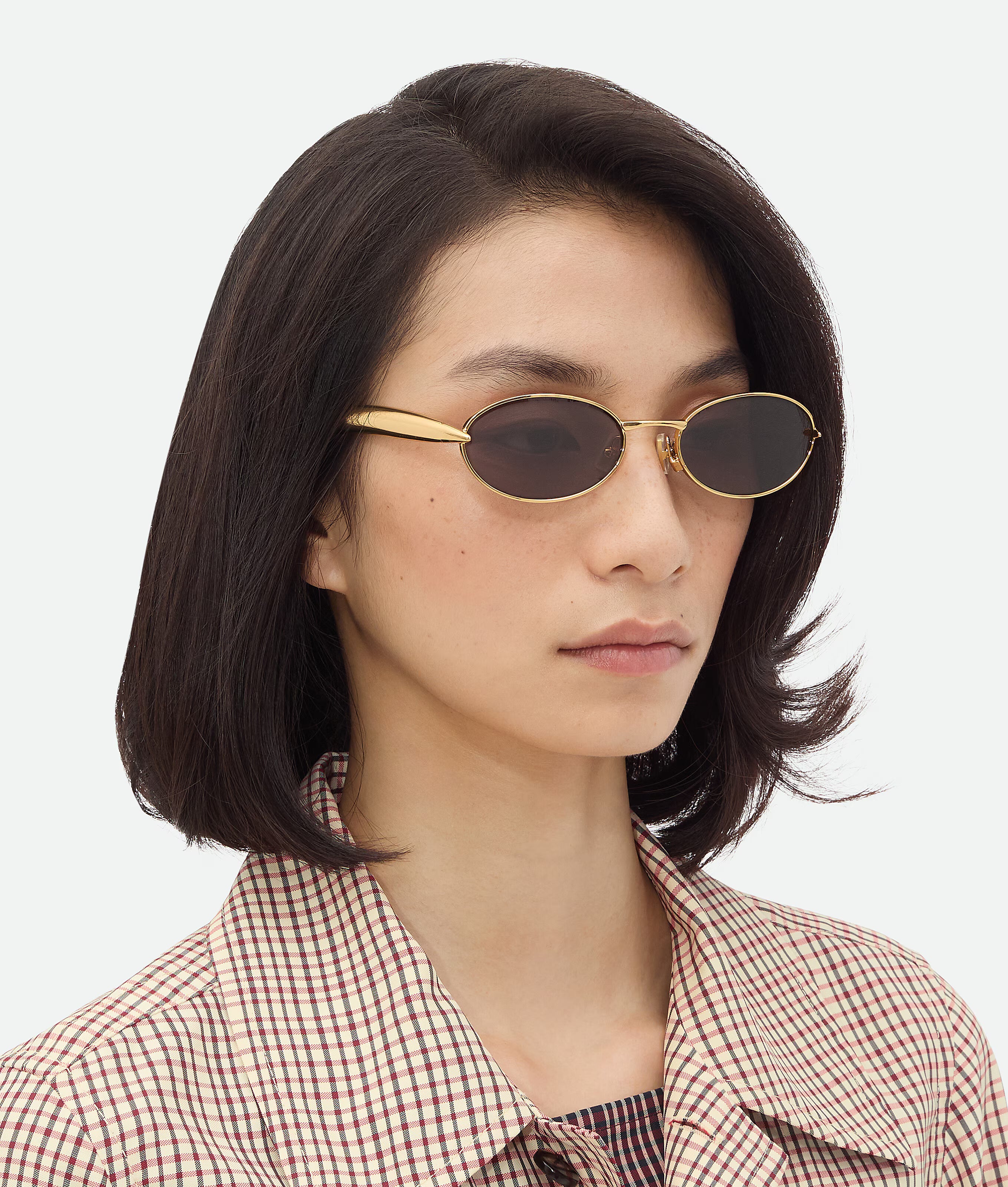 Bottega Veneta BV1386S Sardine Oval Sunglasses
