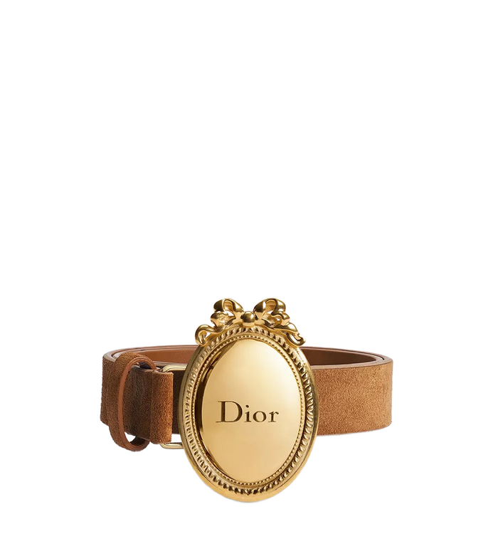 Christian Dior Médaillon Belt Brown