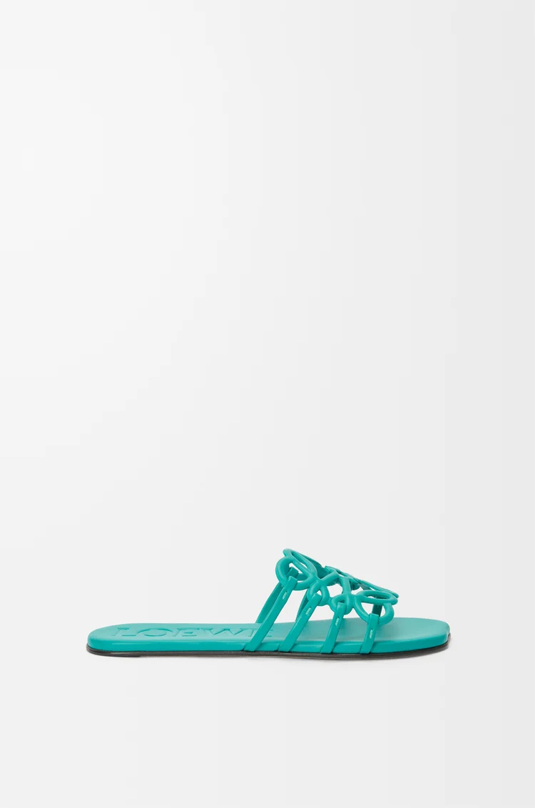 Petal Anagram slide in soft calfskin