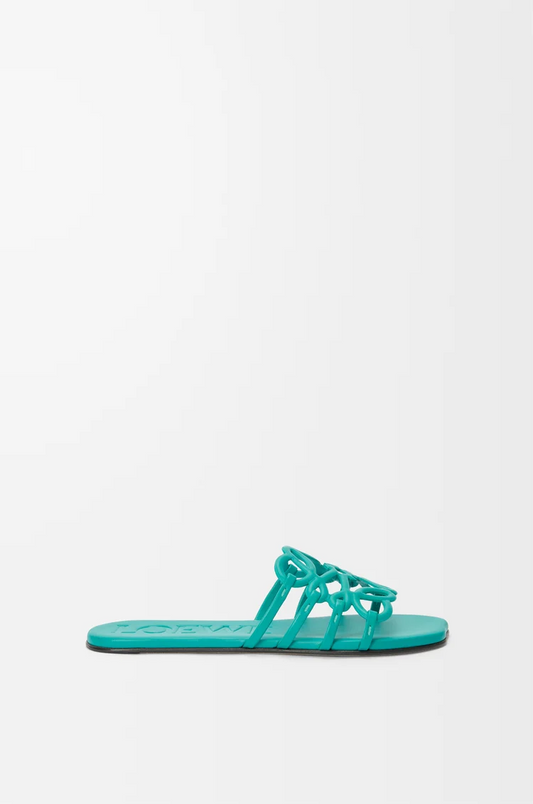Petal Anagram slide in soft calfskin