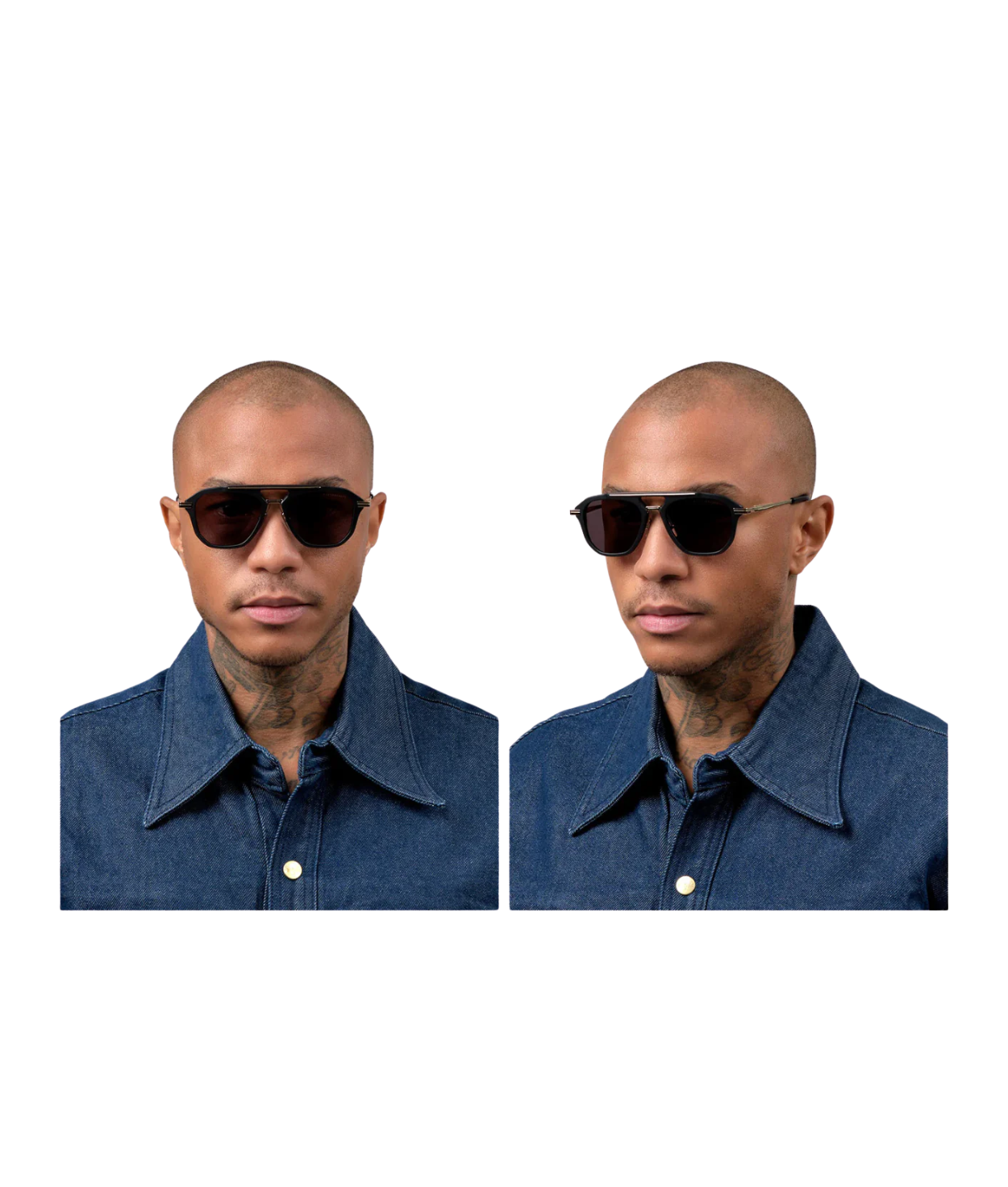 Matte Black-White Gold-Dark Grey