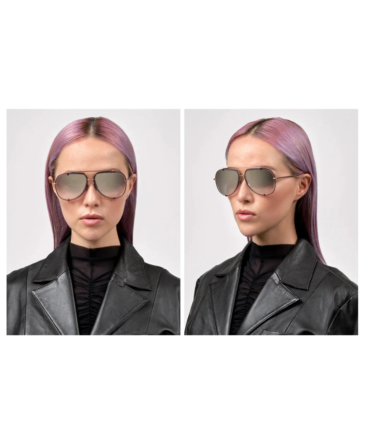 Satin Black-18K Gold-Grey To Clear