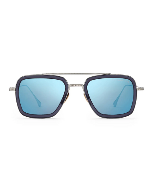 Smoke Grey Crystal - Black Palladium Dark Grey -Blue