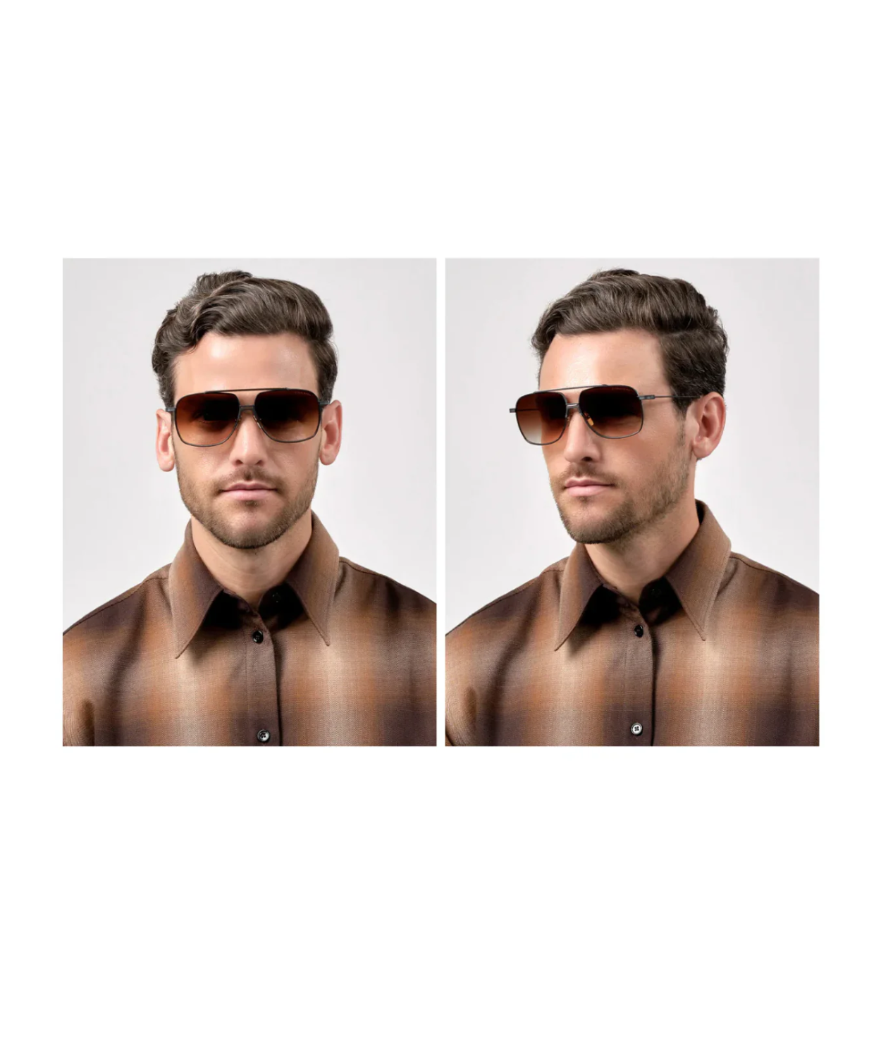 Black Iron-White Gold- Dark Brown