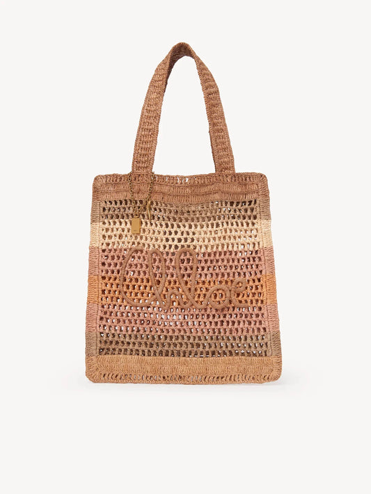 Summer Banana tote bag in raffia
