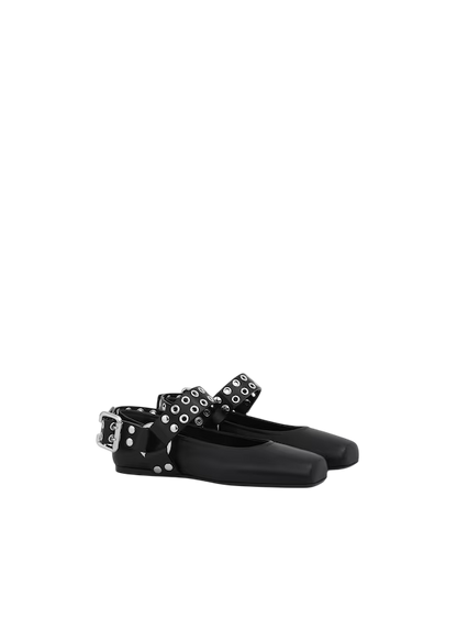 Biker Ballet Flats