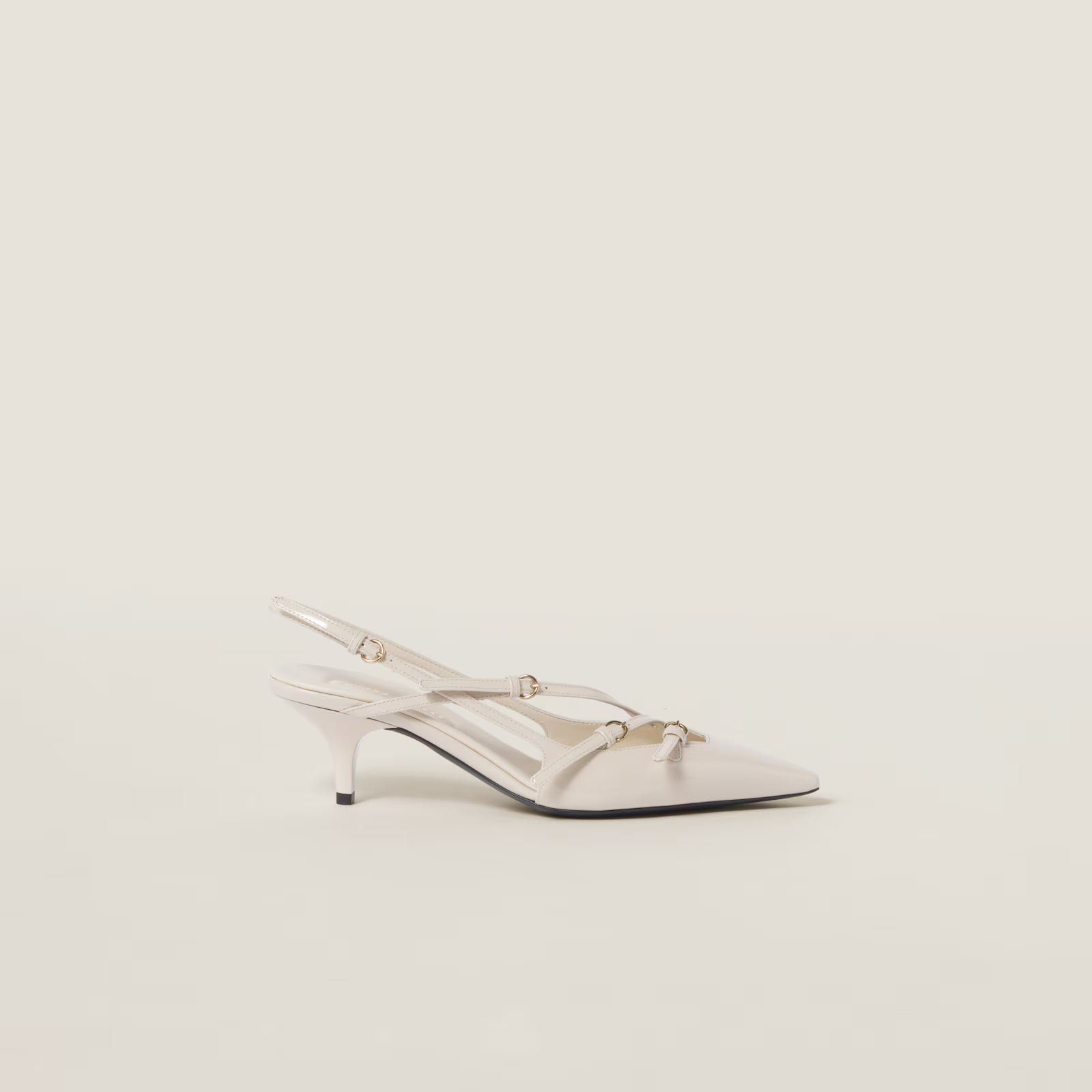 Patent Leather Slingbacks With Buckles